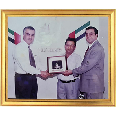 Syed Athar Ali ( Late) Received Award from Emirates Airlines